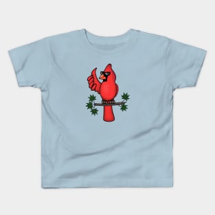 Mr. Cool Cardinal (Small Design) Kids T-Shirt